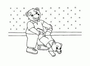 Coloriage de Petit ours brun gratuit à colorier