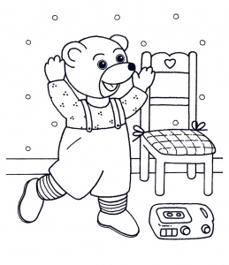 Coloriage de Petit ours brun à imprimer gratuitement