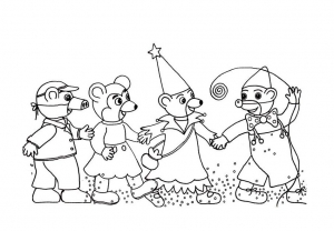 Coloriage de Petit ours brun à colorier pour enfants