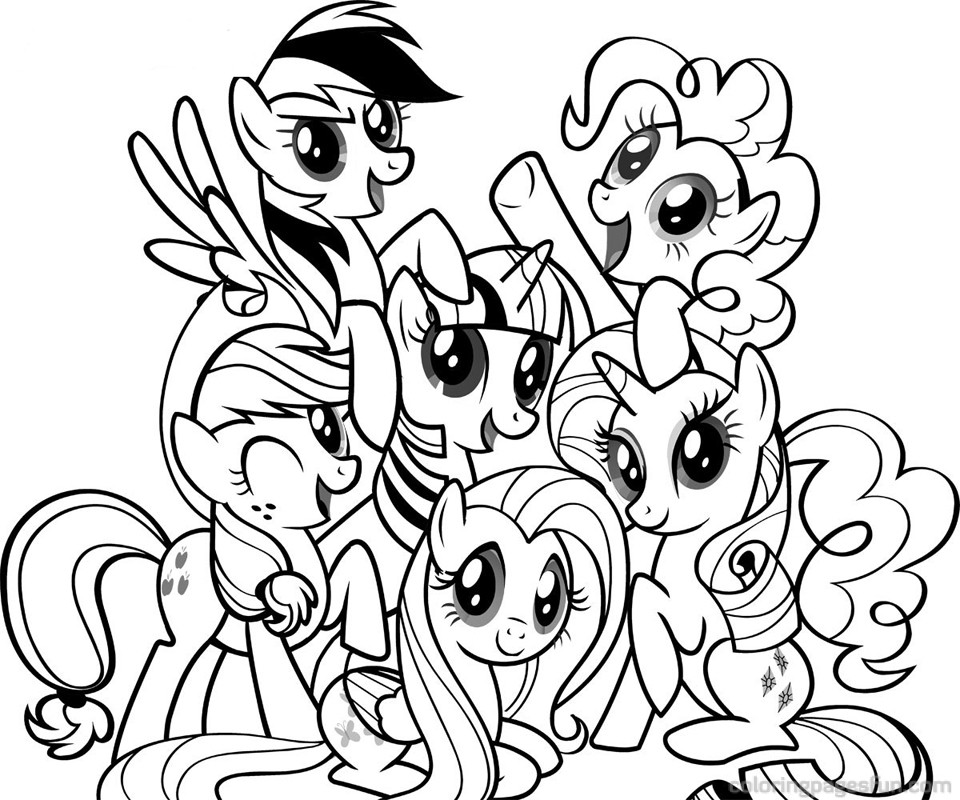Coloriage de Petit poney gratuit à colorier - Coloriages de Petits
