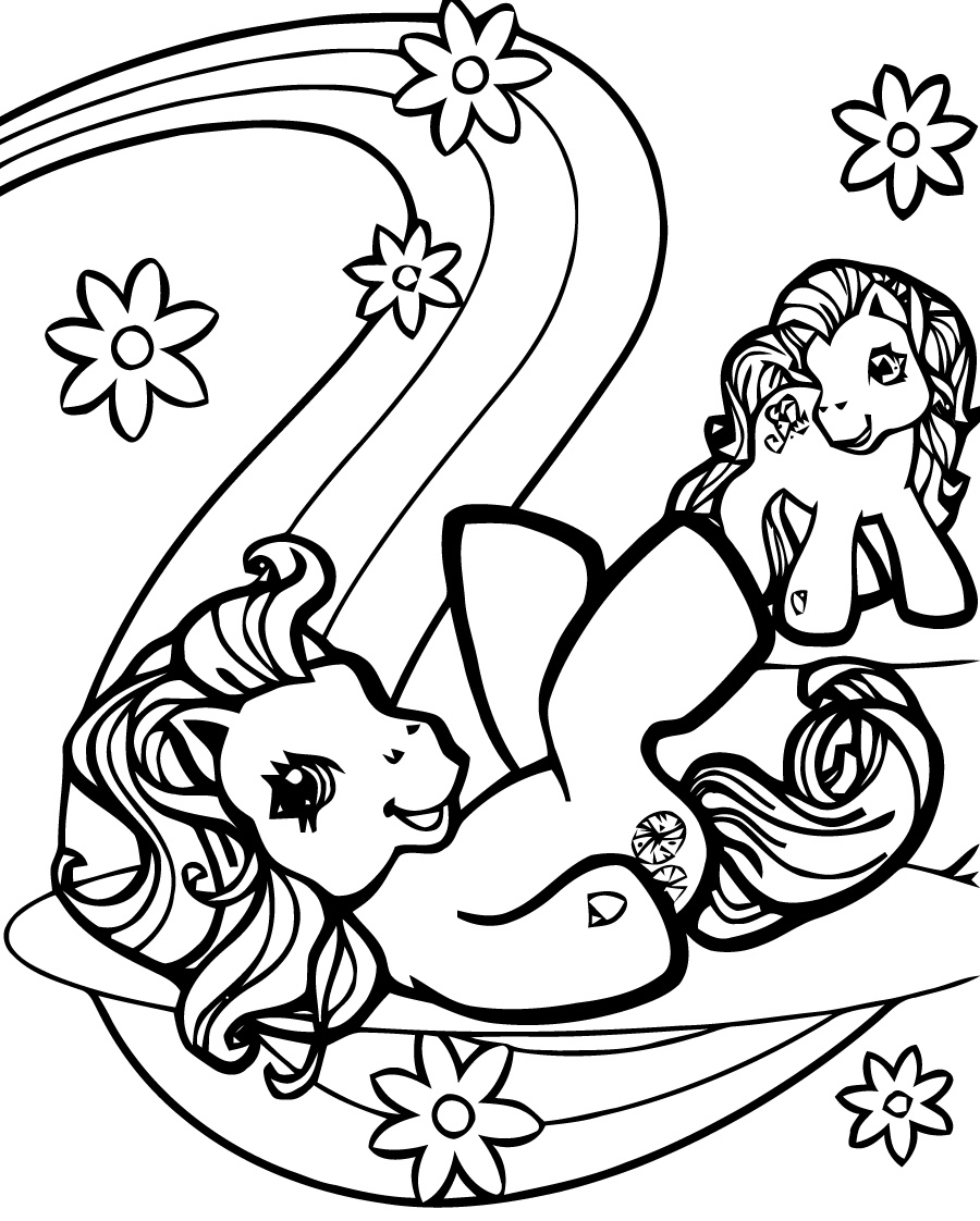 Dessin de Petit poney gratuit à télécharger et colorier (Petits Poneys / My little Pony)