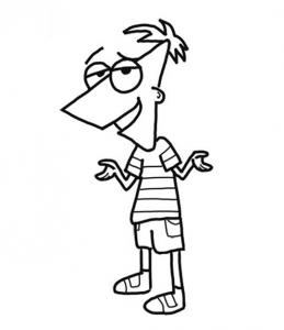 Coloriage de Phineas et Ferb (Disney) pour enfants