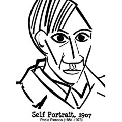Coloriages de Pablo Picasso à imprimer pour enfants