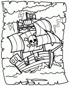 Coloriage de pirate gratuit à colorier