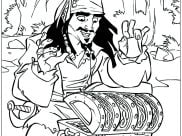 Coloriages Pirates des caraïbes faciles pour enfants