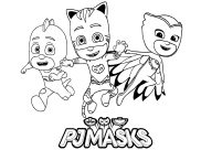 Coloriages Pyjamasques  (PJ Masks) faciles pour enfants