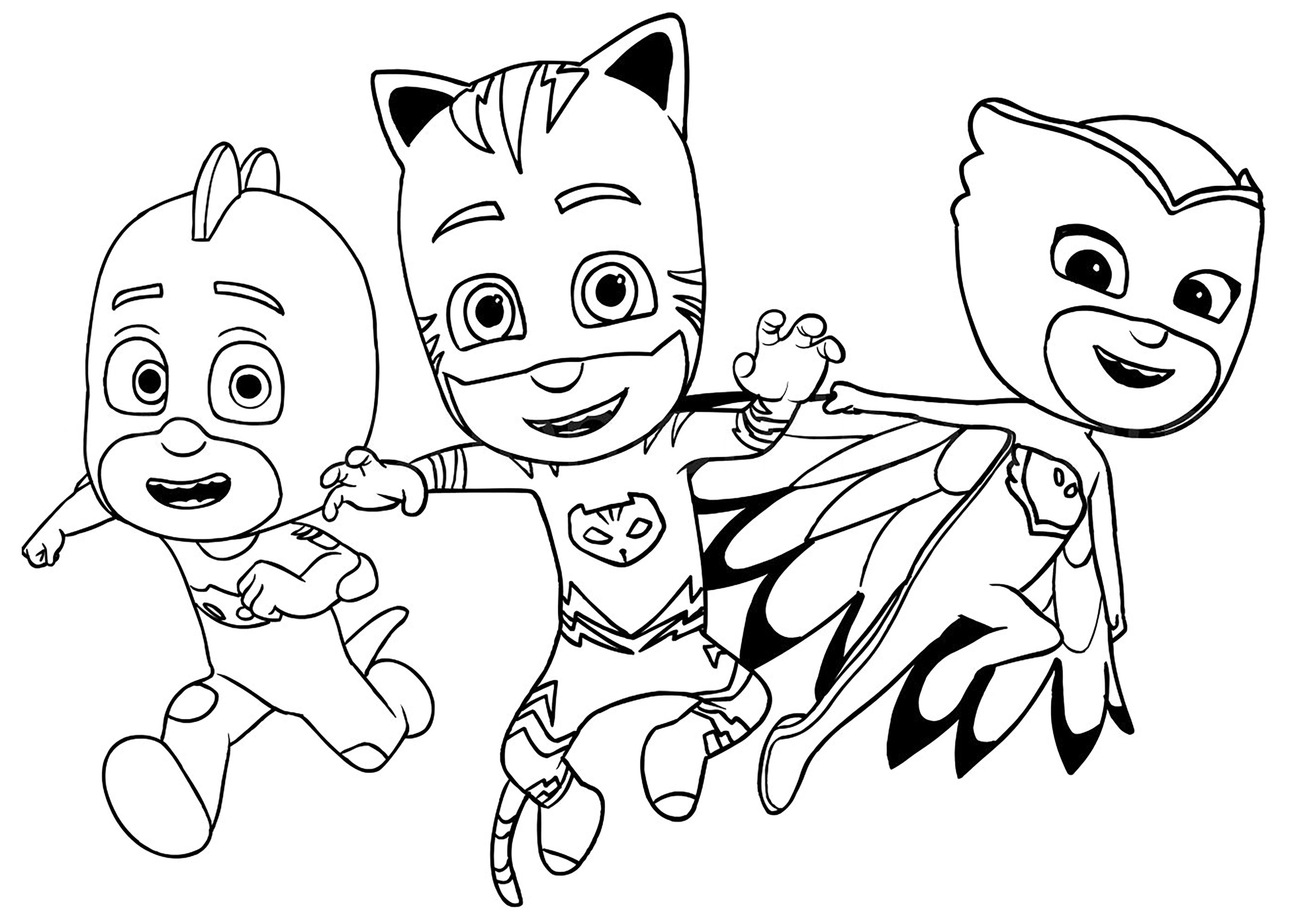 Catboy, Owlette et Gekko de Pyjamasques  (PJ Masks)