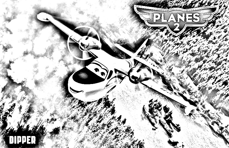 Coloriage Planes 2 avec l'avion Dipper