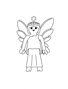 Coloriage playmobil ange ailes
