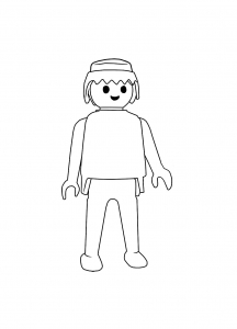 Coloriage playmobil personnage simple