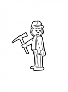 Coloriage playmobil travaux