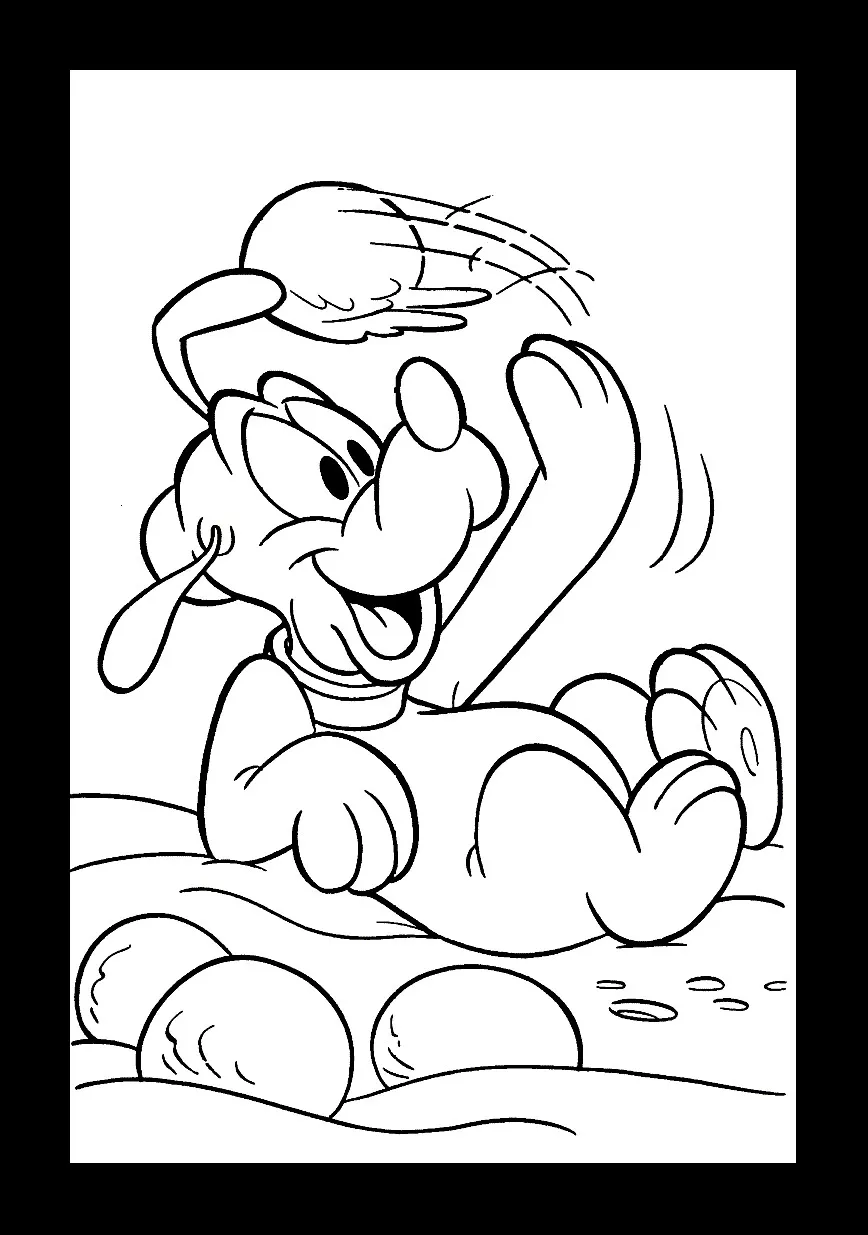 Dessin de Pluto gratuit à imprimer et colorier