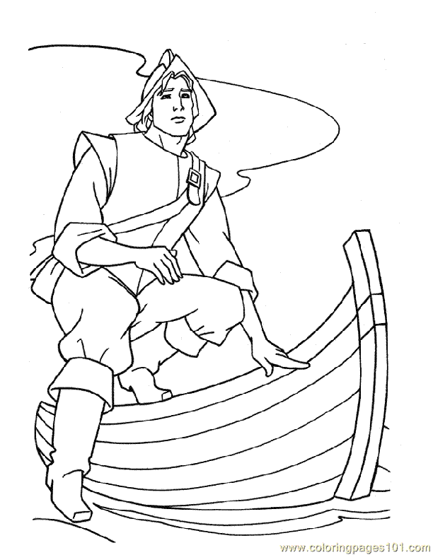 Coloriage amusant de Pocahontas à imprimer et colorier