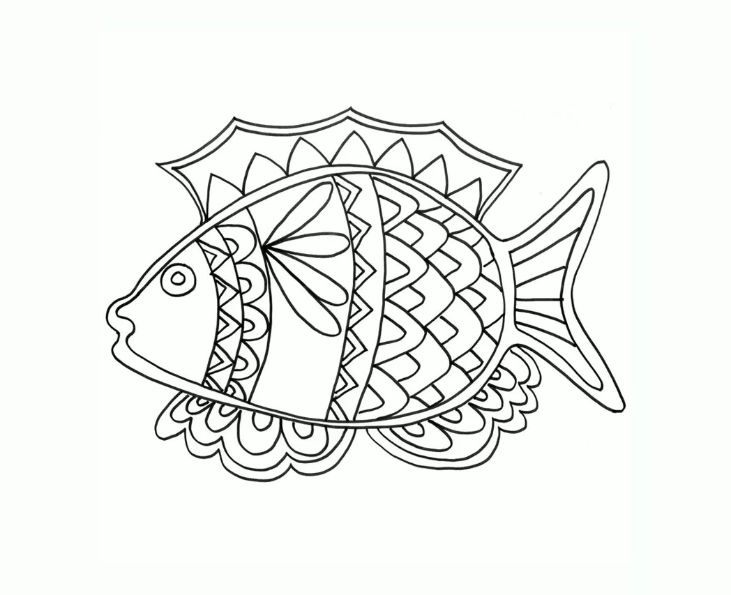 Dessin de poissons gratuit à télécharger et colorier