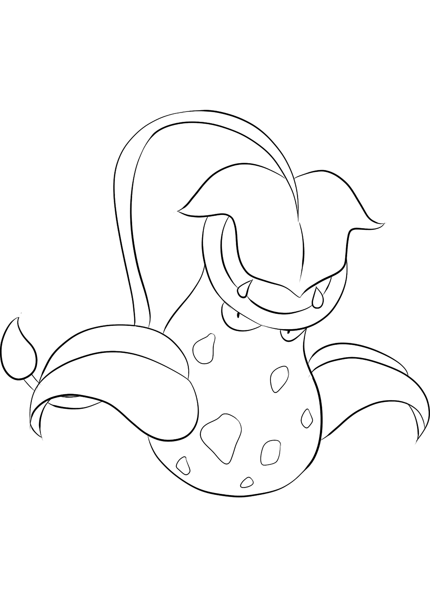 <b>Empiflor</b> (No.71) : Pokémon de génération I (Coloriage de Pokemon à imprimer pour enfants)
