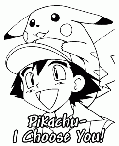 Coloriage pokemon pikachu sacha