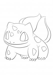 <b>Bulbizarre</b> (No.01) : Pokémon de génération I (Coloriage)
