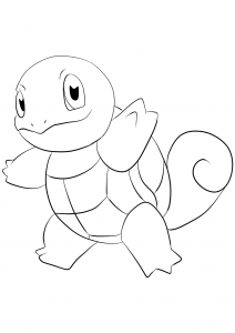 <b>Carapuce</b> (No.07) : Pokémon de génération I (Coloriage)