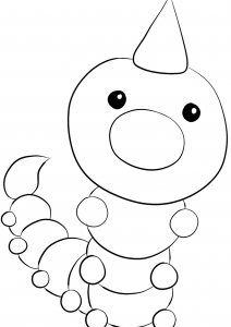 <b>Aspicot</b> (No.13) : Pokémon de génération I (Coloriage)