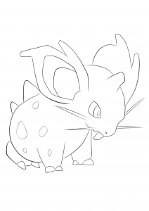 <b>Nidoran?</b> (No.29) : Pokémon de génération I (Coloriage)