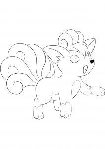 <b>Goupix</b> (No.37) : Pokémon de génération I (Coloriage)