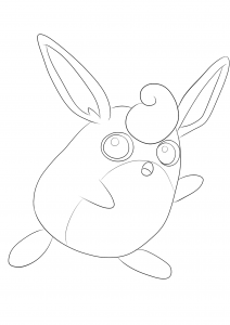 <b>Grodoudou</b> (No.40) : Pokémon de génération I (Coloriage)