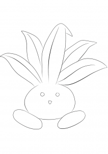 <b>Mystherbe</b> (No.43) : Pokémon de génération I (Coloriage)