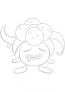 <b>Ortide</b> (No.44) : Pokémon de génération I (Coloriage)