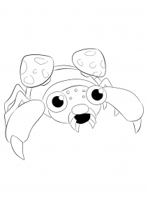 <b>Paras</b> (No.46) : Pokémon de génération I (Coloriage)