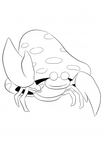 <b>Parasect</b> (No.47) : Pokémon de génération I (Coloriage)