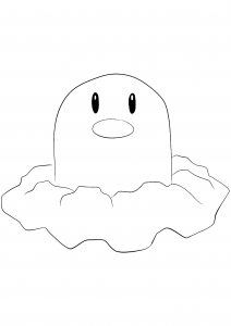 <b>Taupiqueur</b> (No.50) : Pokémon de génération I (Coloriage)