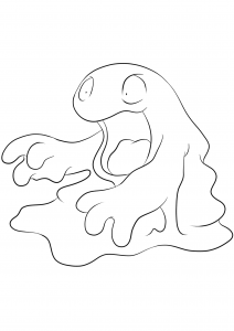 <b>Tadmorv</b> (No.88) : Pokémon de génération I (Coloriage)