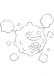 <b>Smogo</b> (No.109) : Pokémon de génération I (Coloriage)