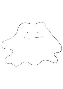 <b>Métamorph</b> (No.132) : Pokémon de génération I (Coloriage)