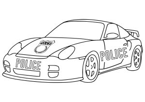 Belle voiture moderne de police