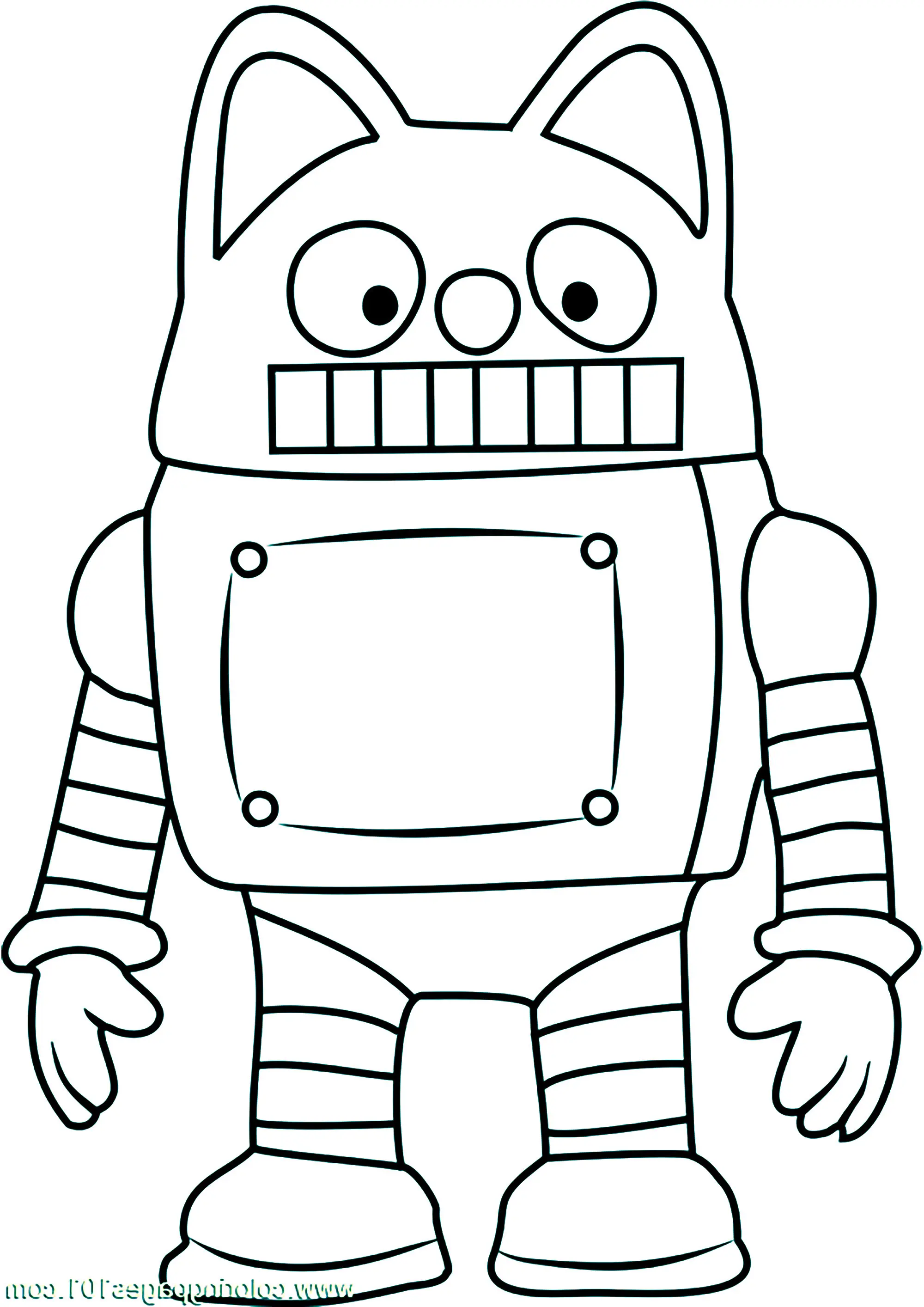 Le robot chat (Coloriage de Pororo à imprimer pour enfants)