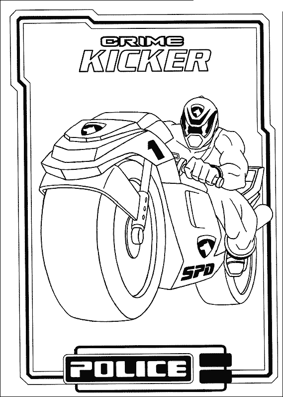 Coloriez ce beau coloriage de Power Rangers avec vos couleurs préférées