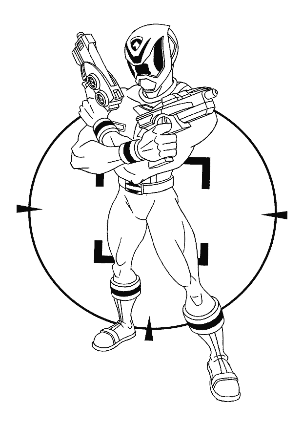 Coloriage de Power Rangers simple pour enfants