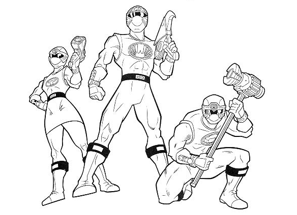 Coloriez ce beau coloriage de Power Rangers avec vos couleurs préférées