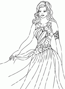 Coloriage de Princesse à colorier pour enfants