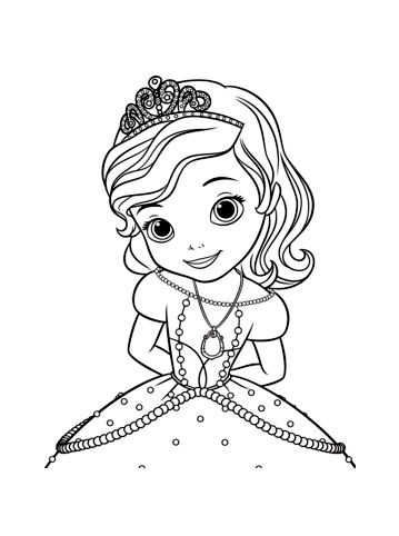 La gentille Sofia à colorier (Princesse Sofia (Disney))