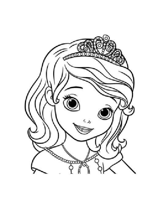 Le grand ami de Princesse Sofia (Coloriage de Princesse Sofia (Disney) à imprimer pour enfants)