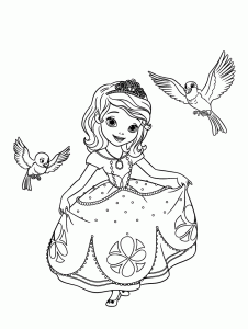 Coloriage de Princesse Sofia (Disney) gratuit à colorier