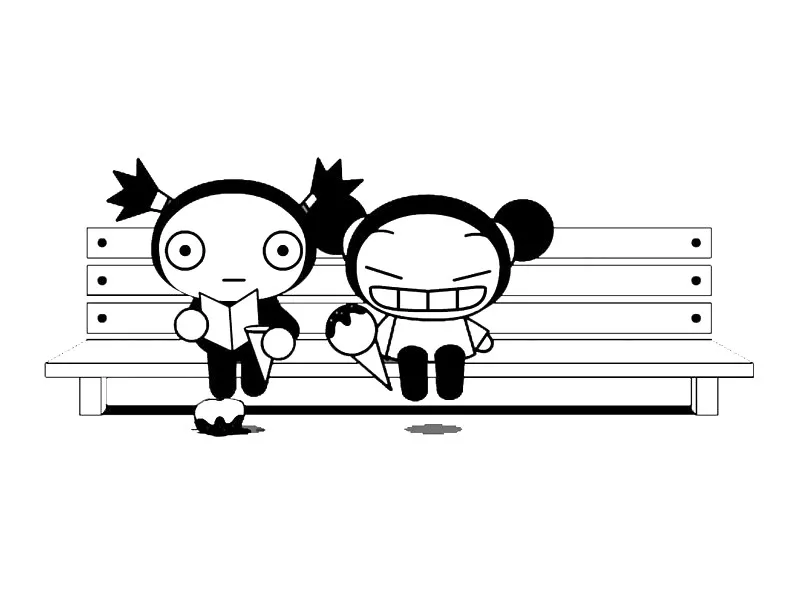 Coloriage de Pucca à imprimer pour enfants