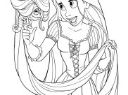 Coloriages de Raiponce à imprimer pour enfants
