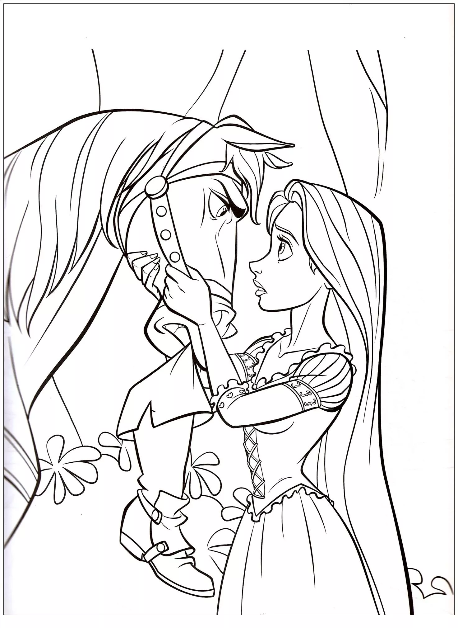 Raiponce-disney-1 (Coloriage à imprimer pour enfants)