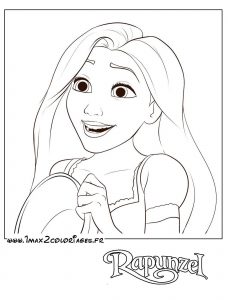 Coloriage raiponce disney 4