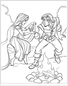 Coloriage raiponce disney 4