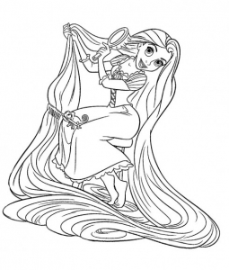 Coloriage raiponce disney 5