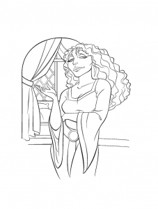 Coloriage raiponce mechante gothel